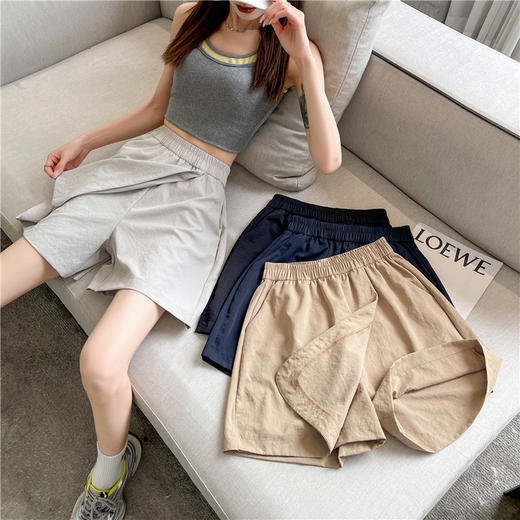 【今夏热卖，短款】MUYANHUAN 假两件不规则裤裙  四色可选  S-XL 商品图2