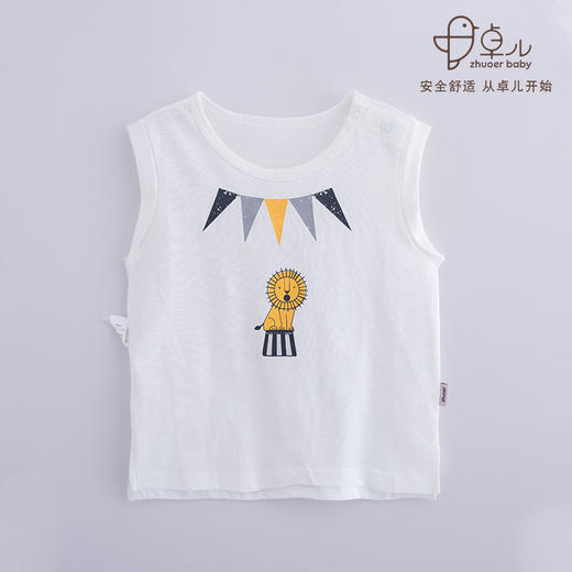 【夏款清仓】卓儿男女童纯棉小背心婴儿衣服无袖T恤薄款夏装上衣 商品图3