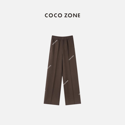 COCO ZONE“羊毛空气裤”美拉德松紧腰裤阔腿直筒裤23C19687 商品图0