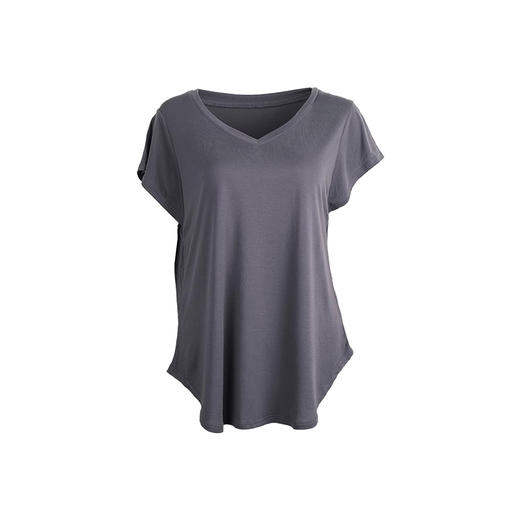 跃牌【禅语梵心】 新跑步速干衣女透气显瘦中长款运动短袖T恤DX2820 商品图4