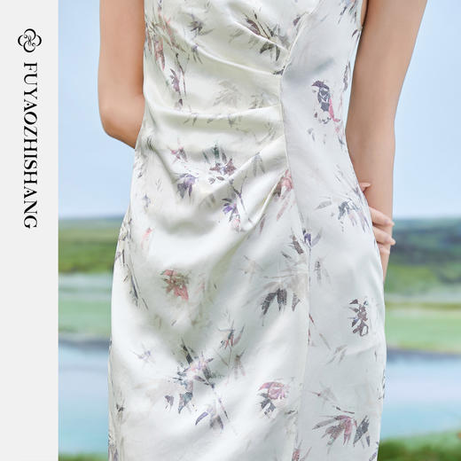 IWY/扶摇系列 夏季新中式清冷感开叉提花吊带裙FYQ381 商品图2