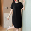 AHM xyz3331纯色圆领法式气质连衣裙时尚宽松显瘦裙 商品缩略图1