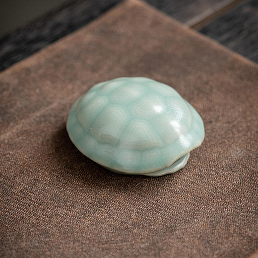 汝山明汝瓷富甲一方龟壳把玩件 商品图3