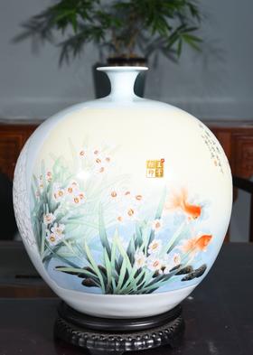 冰清玉洁富贵相依石榴瓶