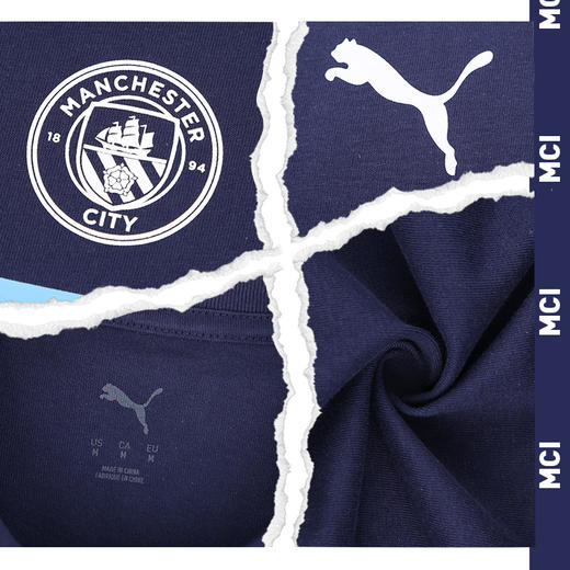 小李子PUMA彪马23-24赛季曼城冠军训练服短袖T恤成人男783466 06 商品图2