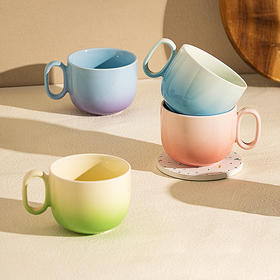 摩登主妇马克杯渐变创意陶瓷喝水杯女家用大容量杯子早餐杯咖啡杯