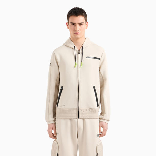 EMPORIO ARMANI EA7 阿玛尼 男士拉链连帽运动卫衣 米色 3DPM19 PJUXZ 1946 商品图1