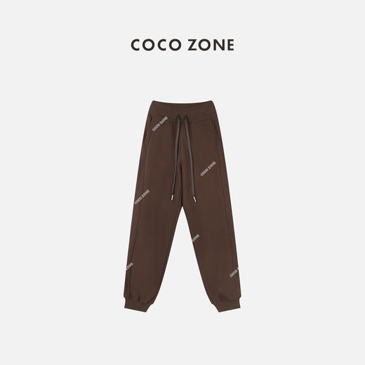 COCO ZONE美拉德春秋松紧腰裤显瘦束脚阔腿直筒裤23C30126 商品图0