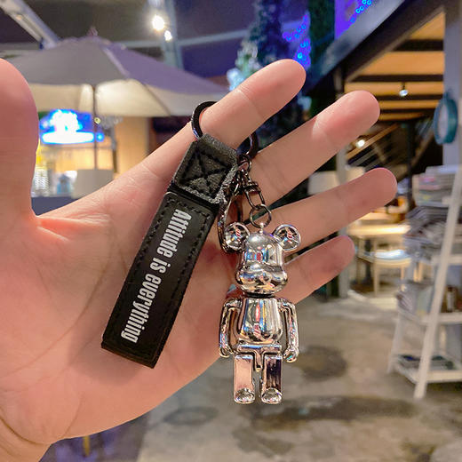 【渐变“暴力熊“，创意可爱挂件，钥匙扣来啦！】卡通暴力熊 可爱钥匙链 情侣小礼品 公仔书包挂件 包包挂饰钥匙扣，书包挂坠挂链硅胶新款，个性十足 随心搭配-QQ 商品图9