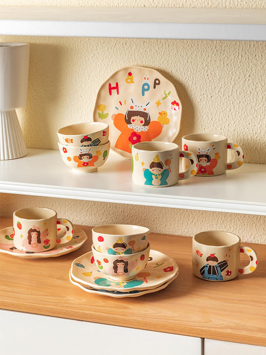 摩登主妇一家三口碗碟套装家用亲子餐具订婚结婚新婚女生生日礼物 商品图3