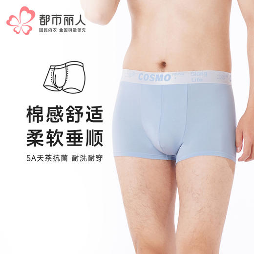 都市丽人都市锋尚内裤简约基础平角裤莫莱卡男士内裤FKTCF5 商品图0