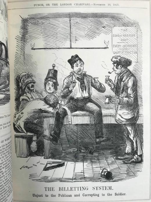 1855年7月-1857年6月 英国讽刺漫画杂志《笨拙》 数百幅插图 真皮精装16开 商品图6