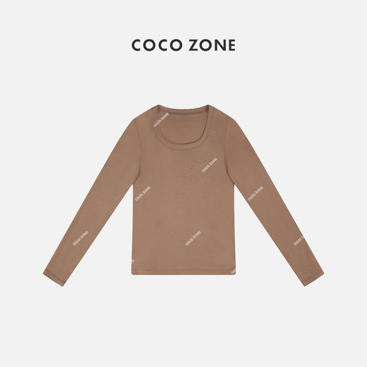 COCO ZONE 圆领打底衫修身显瘦内搭长袖T恤上衣 24C10003 商品图1