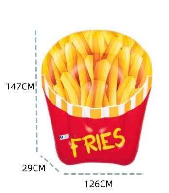 【包邮直发】麦当当薯条大浮排   最大承重100kg 优质PVC原材料，不含双酚A，厚实柔软耐用，不易渗漏，无毒环保安全 商品图2
