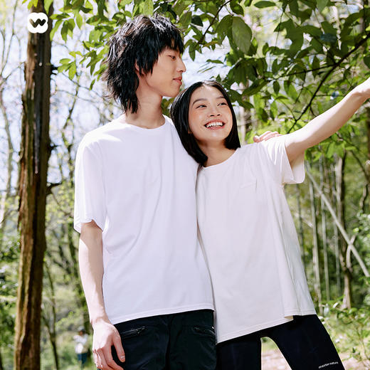 【菜菜专属】完型速干短袖T恤透气户外运动健身男女款宽松休闲2025年新款夏季情侣款速干凉感科技面料(预售7天） 商品图5