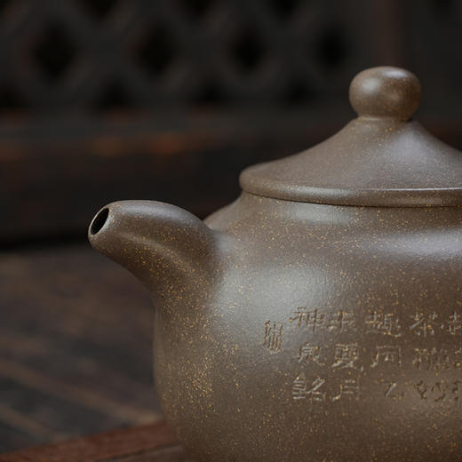 张泉林禅意壶 绿豆砂 宜兴紫砂原矿茶壶紫砂壶功夫茶泡茶壶茶具仿古 商品图7