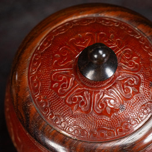 清光绪 葫芦压花龙纹缶 商品图2