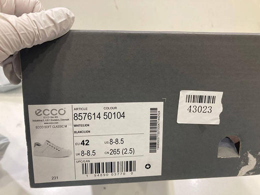 瑕疵ECCO/爱步 秋季新款男士休闲舒适百搭板鞋 柔酷857614 商品图3