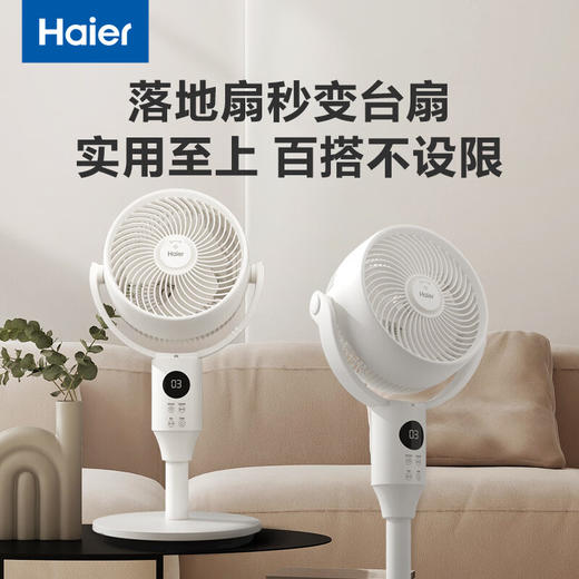 海尔（Haier）家用智能空气循环扇 台扇落地扇两用 立式电风扇 语音款HFX-Y2403AP 商品图9
