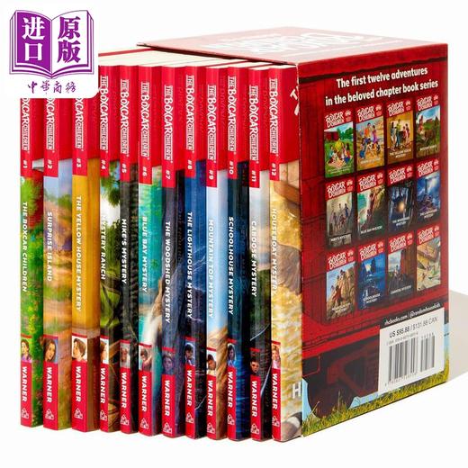 【中商原版】棚车少年 英文版1-12 The Boxcar Children 礼盒装 英文原版进口 儿童读物 冒险探险小说 儿童家庭成长文学读物 商品图2