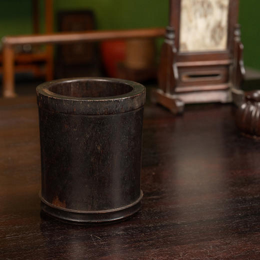 清早期 紫檀笔筒 商品图4