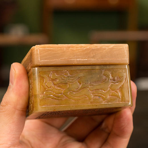 清 寿山石雕神兽“总帅府经庭司之印” 商品图2