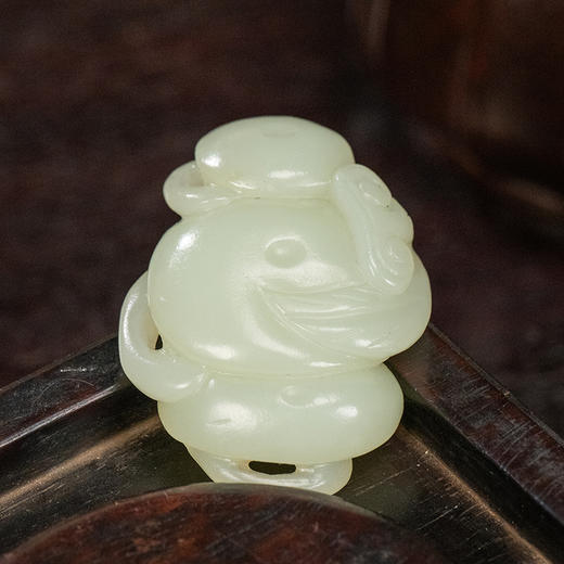 清 玉雕君子握把件 商品图0