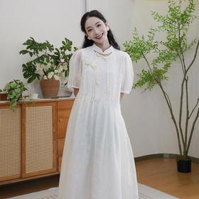 春日松弛感辣妹穿搭度假开新中式改良气质宽松连衣裙休闲风夏季