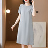 AHM xyz3331纯色圆领法式气质连衣裙时尚宽松显瘦裙 商品缩略图2