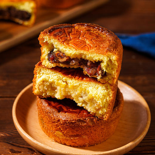 盛京记忆蛋月烧 80g/块 五仁蜜枣黑芝麻豆沙椰蓉 5种口味 月饼糕点 商品图9