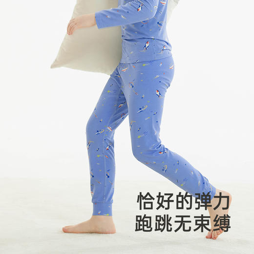 【商场同款】英氏儿童睡衣夏季透气竹纤维家居服套装新款睡衣 商品图2