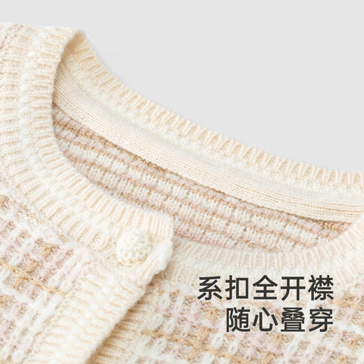 【高定系列】英氏儿童外套秋季开衫羊毛外套女童针织衫新款 商品图1