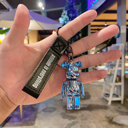 【渐变“暴力熊“，创意可爱挂件，钥匙扣来啦！】卡通暴力熊 可爱钥匙链 情侣小礼品 公仔书包挂件 包包挂饰钥匙扣，书包挂坠挂链硅胶新款，个性十足 随心搭配-QQ 商品图5