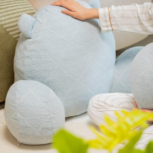 艺术家合作系列熊抱抱床头靠垫大靠背软包腰靠 商品图2