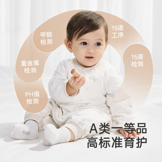 【商场同款】英氏新生儿连体衣秋冬纯棉抗菌婴儿衣服男宝女宝新款 商品图2