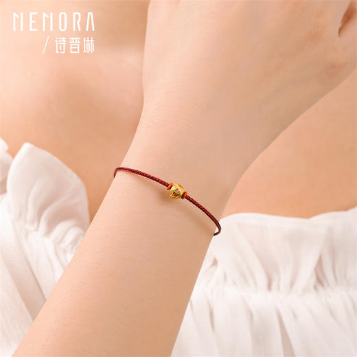 黄金转运珠女足金顺心如意金珠手链编绳串珠母亲节MEMORA诗普琳HPE20801（线上专供） 商品图1