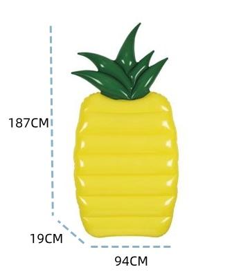 【包邮直发】热情菠萝大浮排   最大承重100kg 优质PVC原材料，不含双酚A，厚实柔软耐用，不易渗漏，无毒环保安全 商品图2