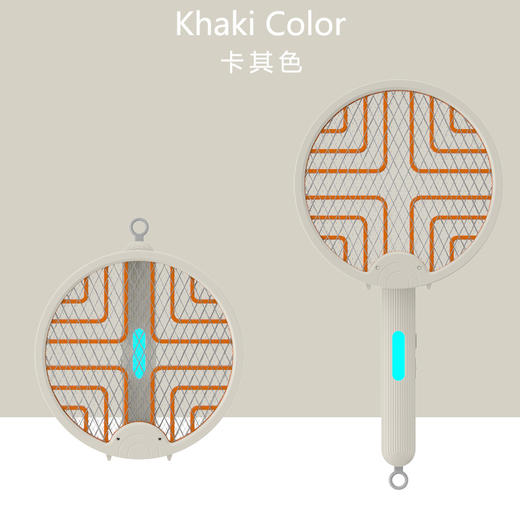 【折叠式自动电蚊拍】爆款折叠电蚊拍自动诱蚊家用紫光二合一灭蚊灯充电式灭蚊器，电蚊拍折叠后，打开开关紫光灯亮起 可作为灭蚊灯节省空间，方便收纳。ry 商品图4