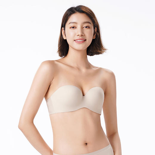 都市丽人内衣零压无痕常规文胸泳布中厚文胸1/2杯三排扣软钢圈LBT2H2 商品图2