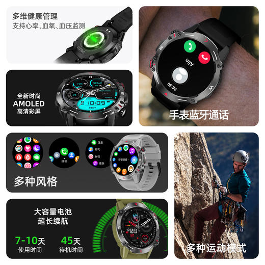 【IP67级防水 健康监测 海量表盘】QIYEAH奇越—Y21智能手表ds（qy） 商品图6