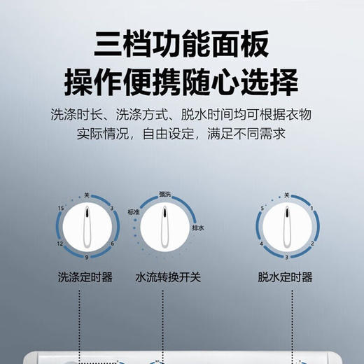 海尔（Haier）洗衣机双桶10公斤KG半自动波轮双缸洗衣机家用大容量双筒洗衣机老式强力去污 628S 海尔10公斤XPB100-628S 商品图4