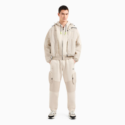 EMPORIO ARMANI EA7 阿玛尼 男士拉链连帽运动卫衣 米色 3DPM19 PJUXZ 1946 商品图3