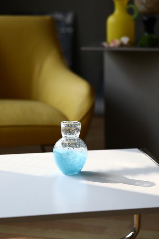 碧轩梦幻气泡玻璃花瓶ins小口渐变迷你水培花瓶餐桌客厅居家摆件 商品图3