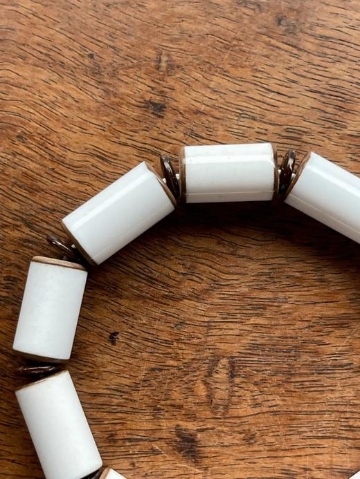 天然黑边白玛瑙勒子珠手链，顺丰包邮 商品图5