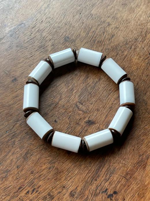 天然黑边白玛瑙勒子珠手链，顺丰包邮 商品图11