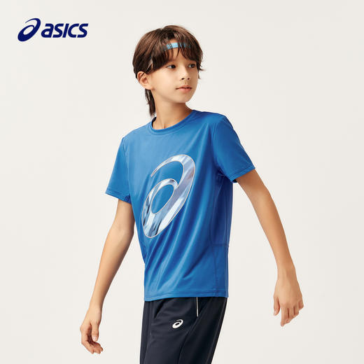 ASICS/亚瑟士童装2024年秋季新款中大童运动休闲短袖运动速干T恤 商品图1