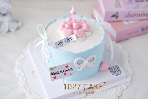 1027CAKE |  少女心蛋糕  爱心蜡烛  蝴蝶结丝带 商品图1