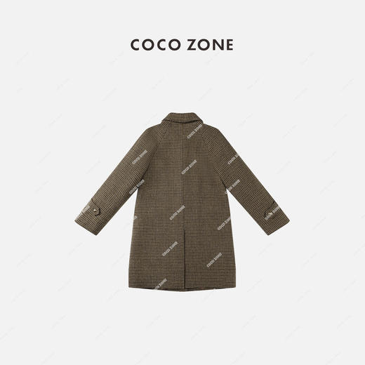 COCO ZONE法式赫本风中长款高级感翻领格子外套23C19702 商品图1