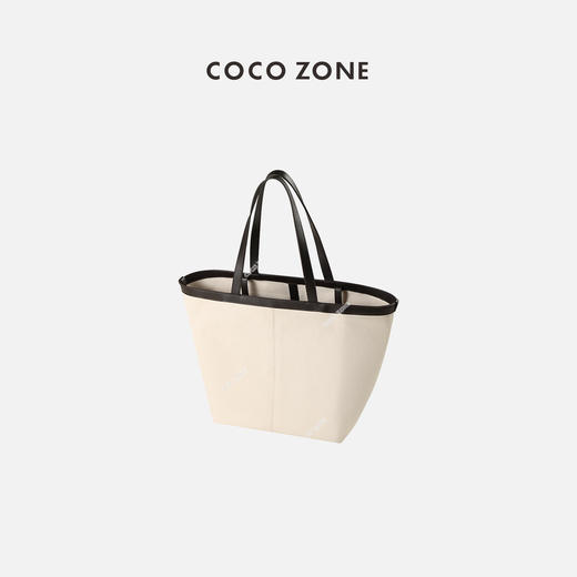 刘一一&COCO ZONE简约时尚大容量帆布水桶包休闲单肩包 23C29532 商品图0