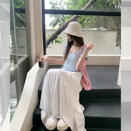 <曾小咸推荐>现货秒杀！最后一波 ！抢到赚到！木耳边抽绳短袖 日常109.99 立减60 秒杀49.99！ 商品图3